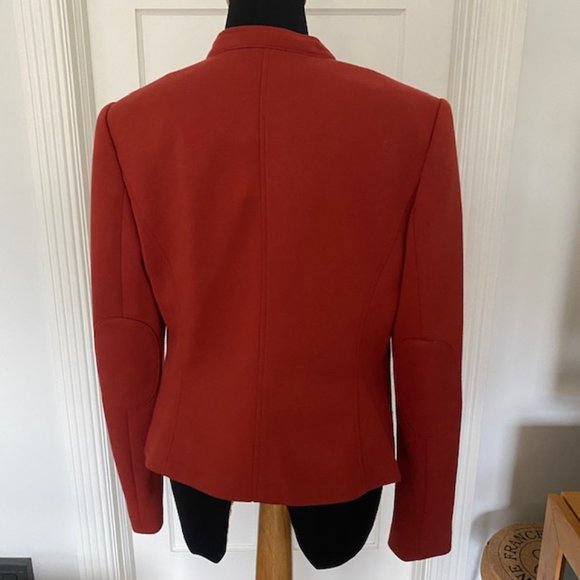 Tommy Hilfiger Orange rust/pumpkin/jacket blazer w/zipper size 8 (fits l… - Picture 3 of 9